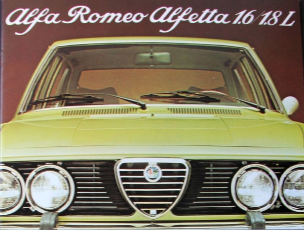 Alfa Romeo Alfetta 1.6 l Modelprogram 1975 Carbrochure  (0621)
